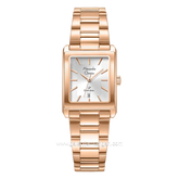 Alexandre Christie AC 1039 LD Rosegold Dial White Stainless Steel